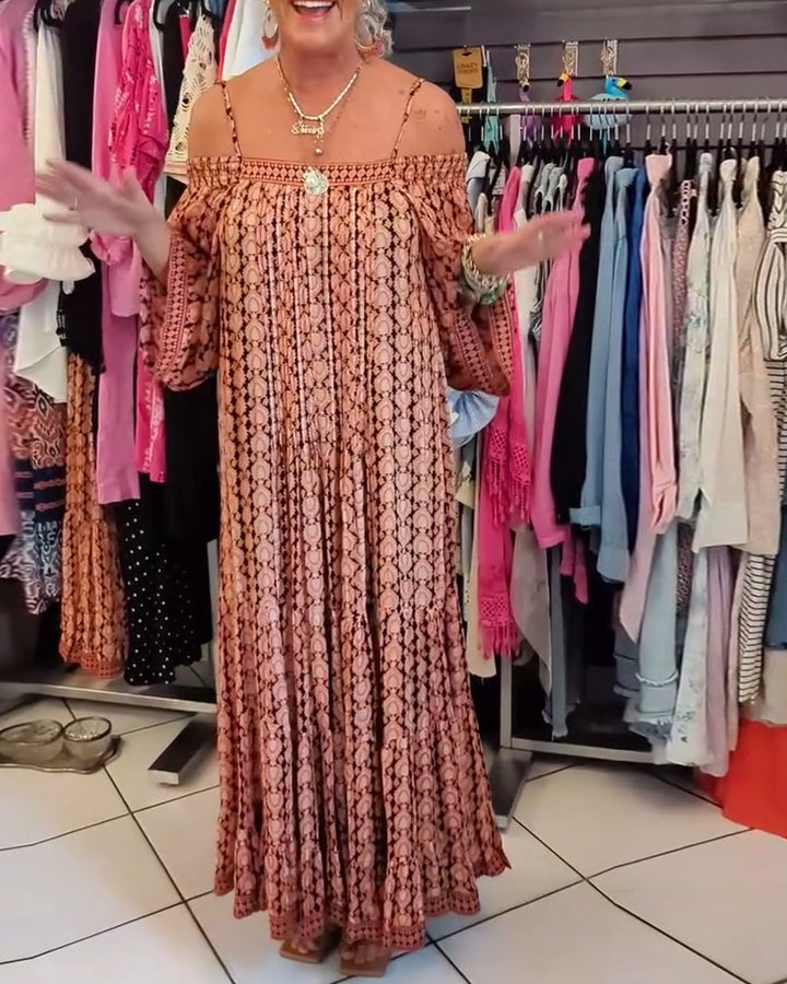 Bohemian Style Suspender Loose Dress