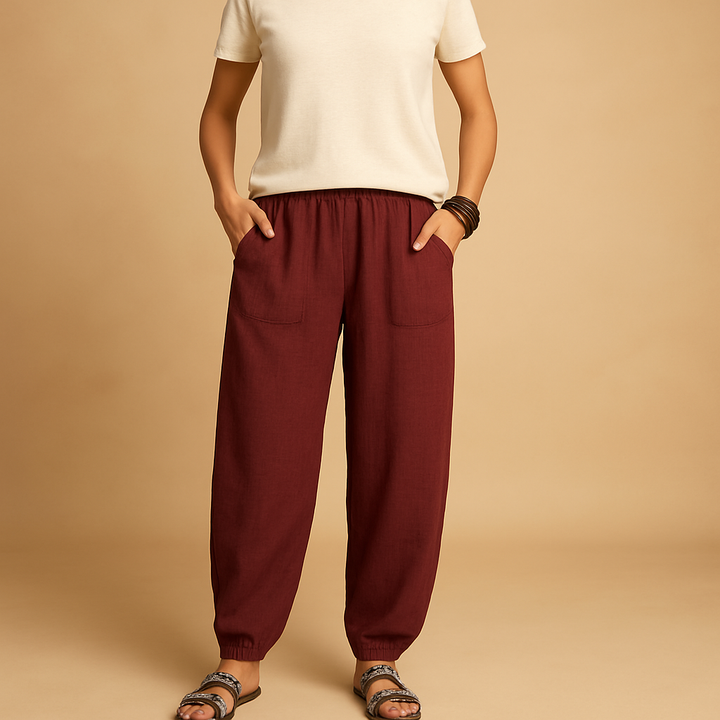 Boho Breeze High-Rise Trousers